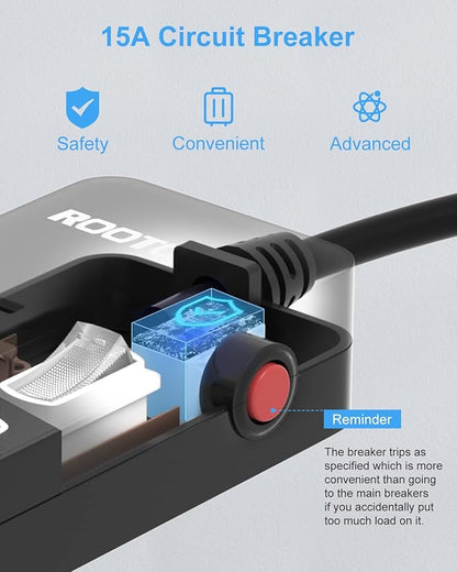 Black Appliance Extension Cord - 6 FT