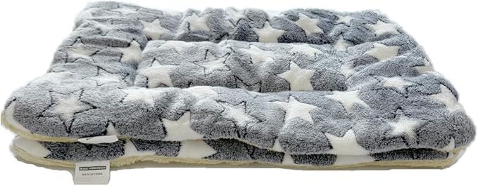 2 Pcs Pet Bed Mats. Ultra Soft Pet (Dog/Cat) Bed with Cute Prints. Reversible Faux Lambswool Kennel Pad for Medium Small Dogs and Cats. Machine Washable Pet Bed.