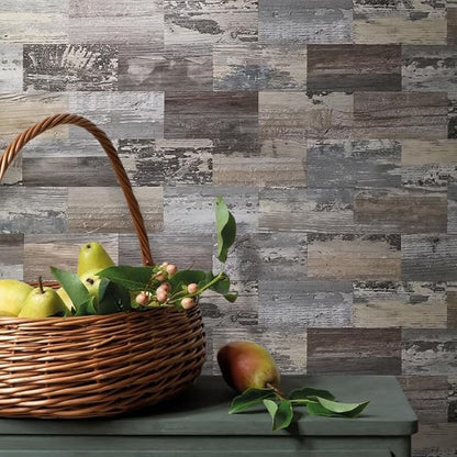 AULIGET 100-Piece Subway Tiles Peel and Stick Backsplash PVC Tile, Laundry Room