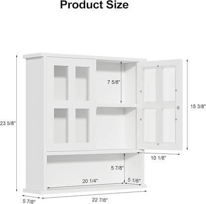 Modern Hanging Bathroom Cabinet, Sturdy Wooden Medicine Cabinet