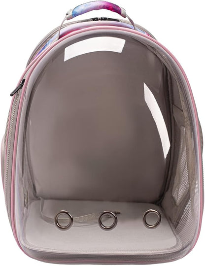 halinfer Galaxy Pink Dual Expandable Cat Backpack Carrier, Fit up to 20 lbs, Expandable Pet Carrier Backpack for Large Fat Cat and Small Puppy
