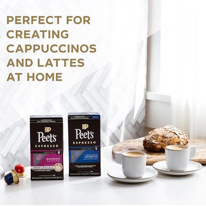 Peet's Coffee, Dark Roast Espresso Capsules, Compatible