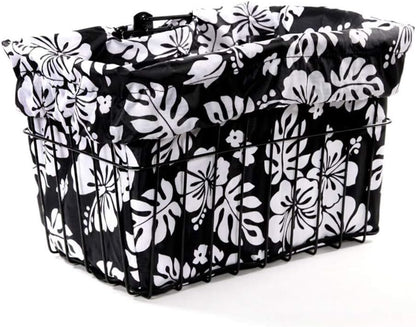 Cruiser Candy Bike Basket Liner Waterproof, Universal Fit for Most Bike Baskets, Stylish 2in1Tote, Bike Basket Cover, EBiKE Front Wire Or Wicker Bike Baskets Fits Up to 15x12x10