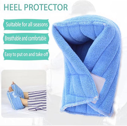 AUSTYLCO 2PCS Heel Protector Cushion-Foot Support Pillow,Anti-Decubitus Heel Pad for Heel Pain Relief,Pressure Sores,Pressure Sores,Bed Sores,Plantar Fasciitis,Adjustable in Size