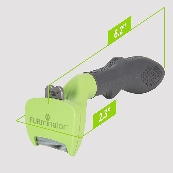 FURminator Small Dog Undercoat deShedding Tool, Long Hair, Reduces Loose Hair from Shedding