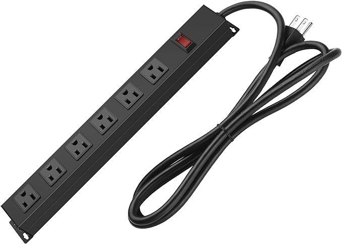 Metal Wall Mount Power Strip, Mountable Power Outlet