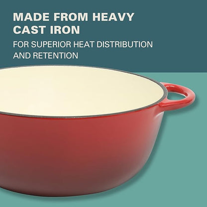 Gibson Home Addlestone 2.65 Quart Round Enamel Cast Iron Dutch Oven Pot