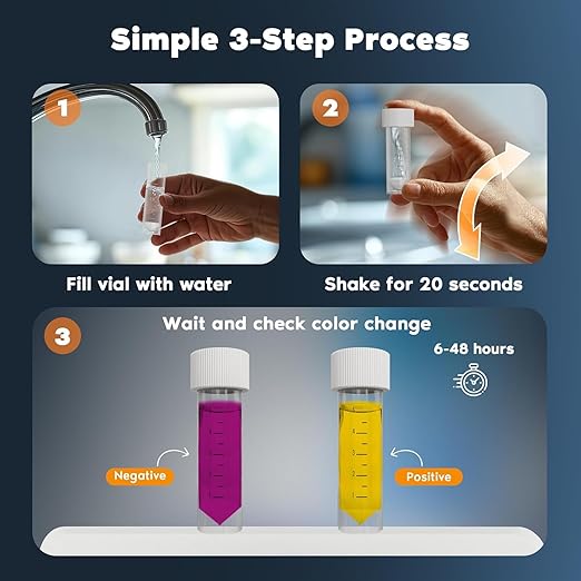 Watersafe® Bacteria Water Test Kit – USA-Made – Results as Fast as 6 Hours –