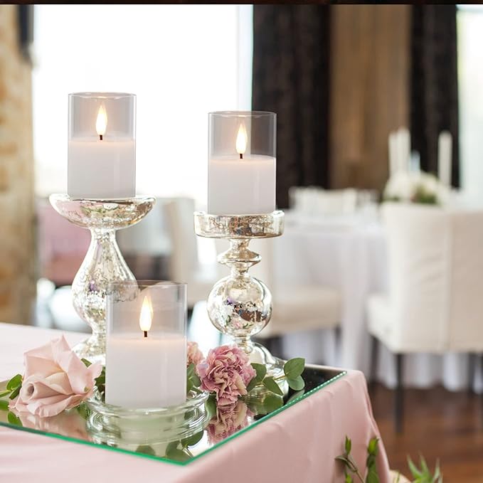 6Pack Glass Flickering Flameless Candles