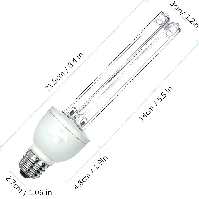 BAIMNOCM UV Light Bulb, UV-C Light Bulb 25 Watt E26 Base, One Bulb Ozone and
