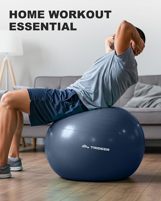 Trideer Exercise Ball for Yoga, Pilates & Fitness – Stability Ball Equipment