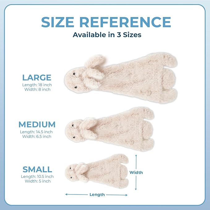 Best Pet Supplies Squeaky Dog Toys with Soft Durable Fabric for Small, Medium and Large Pets Interactive Toy for Indoor Play, Supports Active Biting and Play - Hare, Medium