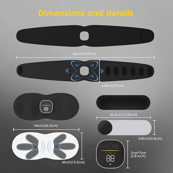 FDA Cleard - EMS/TENS abs Stimulator Abdominal, Electronic Muscle Stimulator