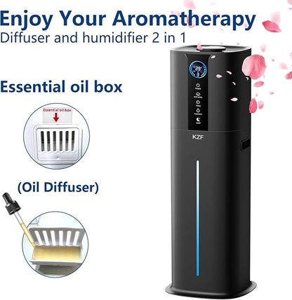 9L Smart Humidifiers for Bedroom Large Room, 2.3Gal Cool Mist Top Fill Diffuser