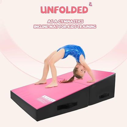 Kangaroo Hoppers Incline Gymnastics Mat, Skill Training, Home Gym Exercise