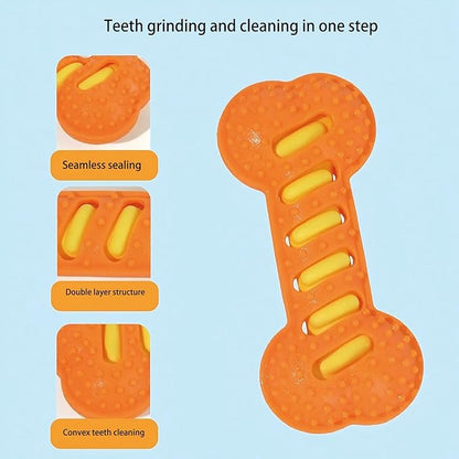 TPR Teeth Grinding Bones for Dog Toys, Bite Resistant Interactive Training, Durable Toys for Puppies, Chewing Bones for Dogs, (Blue)