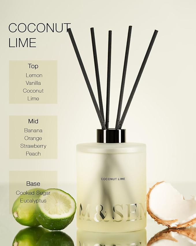 M&SENSE Coconut Lime Reed Diffuser Set
