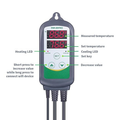 Inkbird WiFi ITC-308 Digital Temperature Controller Thermostat Remote