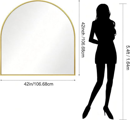 CIRCUMI Arched Wall Mirror, Metal Frame, Large Size