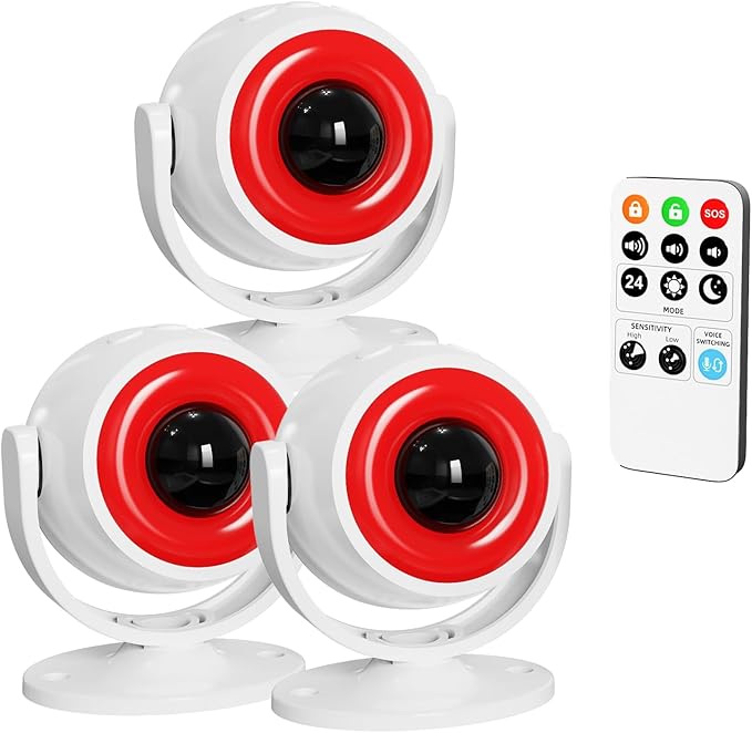 3 Pack Wireless Motion Detector Alarm