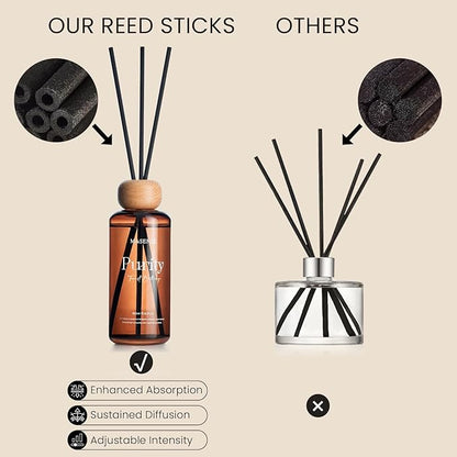 M&SENSE Bamboo Reed Diffuser: 6.3 fl oz Non-Toxic Aroma Set