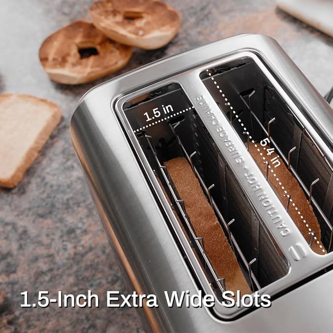 Toaster 2 Slice, Extra Wide Slot Toaster