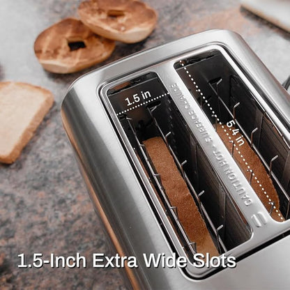 Toaster 2 Slice, Extra Wide Slot Toaster