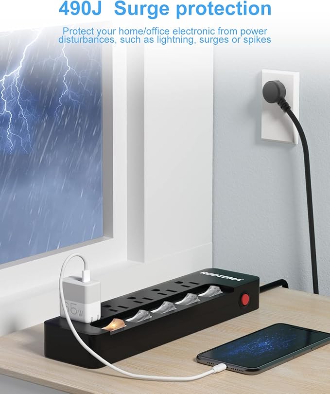 Black Appliance Extension Cord - 6 FT