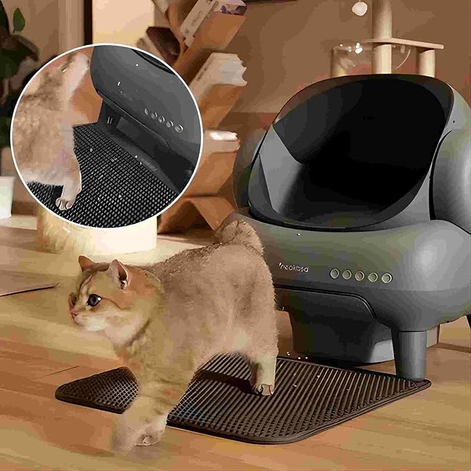 Neakasa M1 Plus Open-Top Self-Cleaning Cat Litter Box, 360° Safety Sensors, Advanced Odor & Leak Control, Automatic for Large & Multi-Cat Homes, Litter Mat & 2 Rolls Refill Bags Included