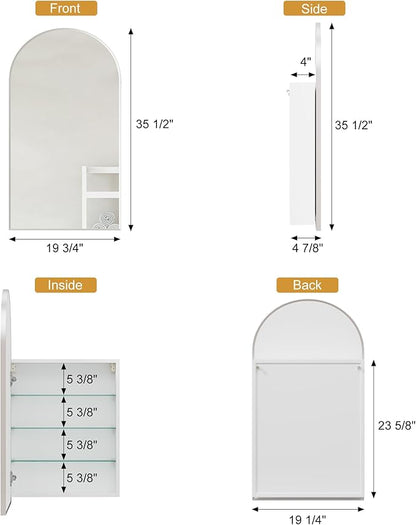 Arched Medicine Cabinets with Mirror, Medicine Cabinet