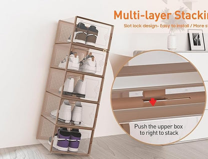 Kuject X-Large Shoe Storage Boxes Organizers