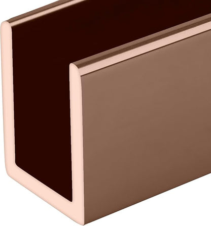 Brixwell SDCD38PC0-CCP18 Polished Copper 3/8" Fixed Panel Shower Door Deep