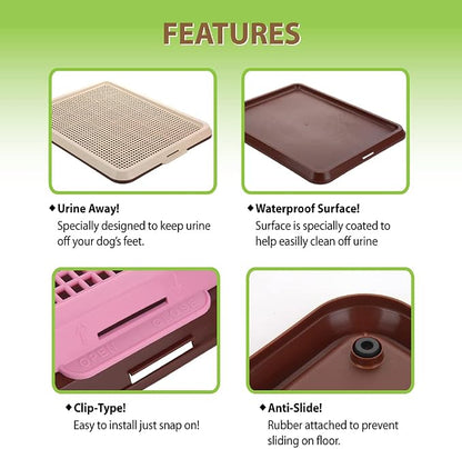 BANU Puppy Pee Pad Holder Indoor Outdoor Dog Potty Toilet Training Tray 20" x 16" for Small and Medium Dogs (Ivory) | Dog Pee Pad Tray, Puppy Training Pad Tray, Indoor Outdoor, Small dogs Medium Dogs Puppy Training Pad Holder