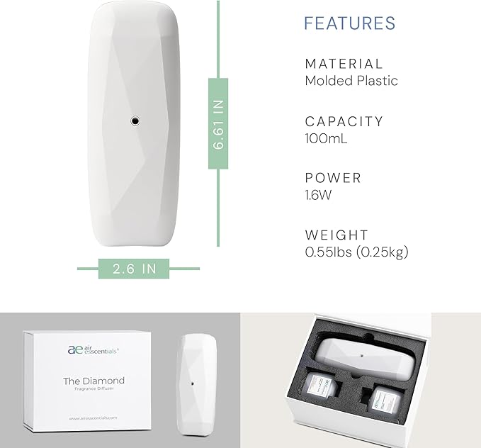 Air Esscentials The Diamond Gift Set, Smart Scent Air Machine Kit, Cold &