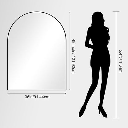 CIRCUMI Arched Wall Mirror, Metal Frame, Large Size