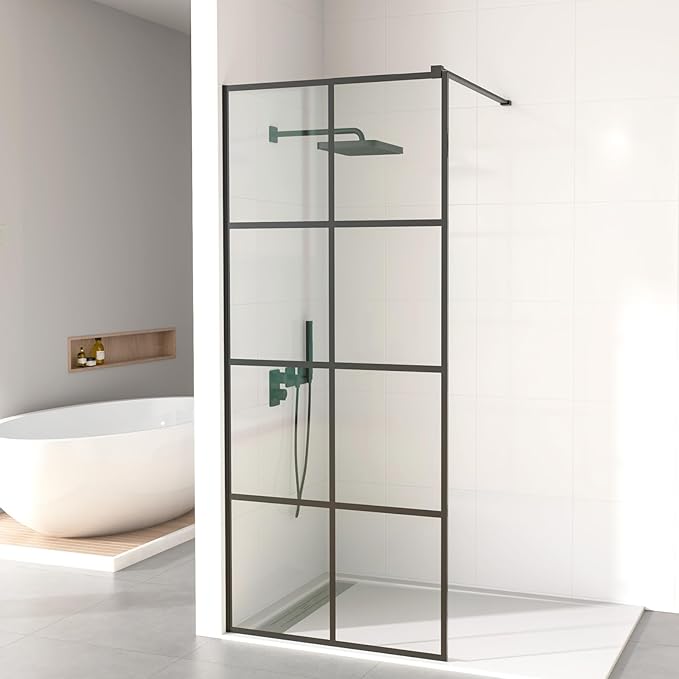 Mainzel 30" W x 76" H Fixed Shower Glass Panel, Frameless 3/8" ANSl Tempered