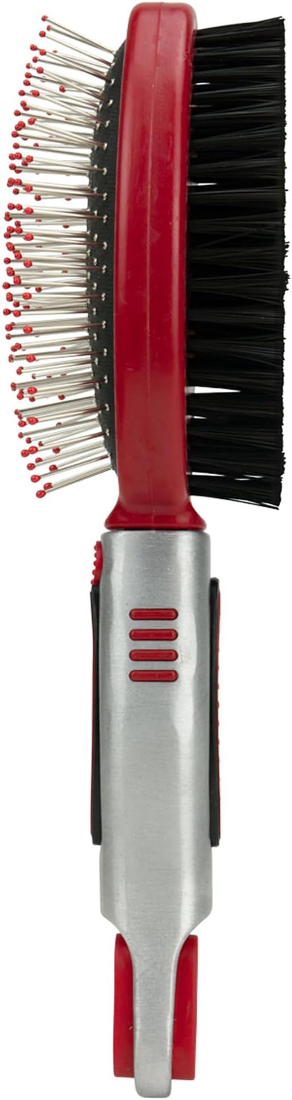 CHI for Dogs Double Sided Pin and Bristle Grooming Brush, 2 in 1 Dog Grooming Brush for Detangling and Smoothing Coats, Removes Loose Hair and Light Tangles, Ergonomic Handle | Detangling and smoothing formula, removes loose hair and light tangles, erg...