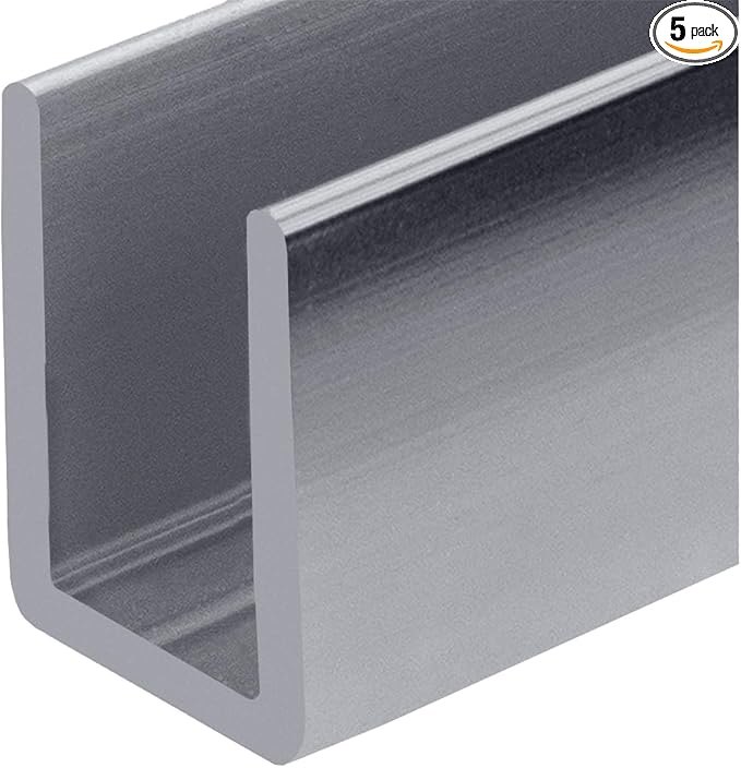 Brixwell SDCD38PS-CCP23-XCP5 Polished Stainless 3/8" Fixed Panel Shower Door