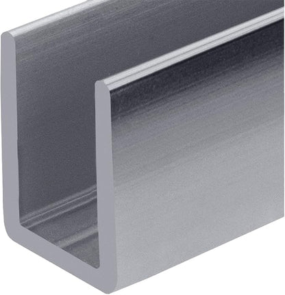 Brixwell SDCD38PS-CCP23 Polished Stainless 3/8" Fixed Panel Shower Door Deep