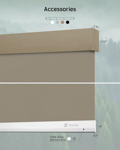 Yoolax Motorized Blinds with Remote, Waterproof Smart Blinds