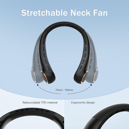 Neck fan, Portable Fan with 5-17H Lifespan, 4000mAh Neck fan air conditioner