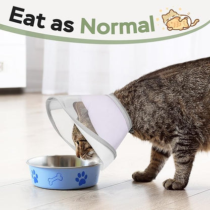 Cat Cone Collar Soft: Comfortable Waterproof Mesh Recovery Cone After Surgery to Stop Licking and Scratch, Alternative to Plastic Elizabeth Head/Neck Cone