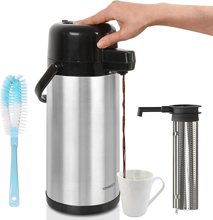 Airpot Coffee Dispenser with Pump, 102 OZ/ 3L Large Coffee Dispenser with Tea