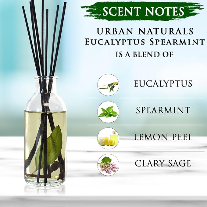 Urban Naturals Eucalyptus Spearmint Stress Relief Aromatherapy Diffuser Gift