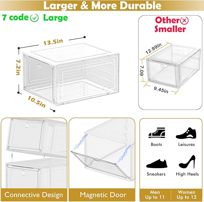 Thickened Clear Shoe Storage Organizer