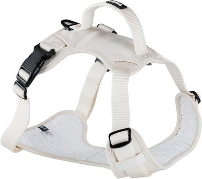 TUG No-Pull Dog Harness, 2 Leash Clips + Padded Handle (Large, Cream) | Water-Resistant Padded Interior | No-Pull Front Clip | Padded Back Handle | Adjustable Straps