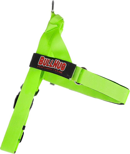 Adjustable Dog Harness– No Pull, No Choke – for English Bulldogs, French Bulldogs, Pugs & Broad-Chested Breeds – Easy, Safe Walks (NEON Green, Medium)