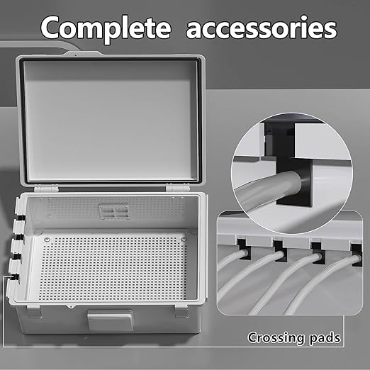 ABS Electrical Junction Box, Ventilated Design, Cable Grommets, IP65 Waterproof