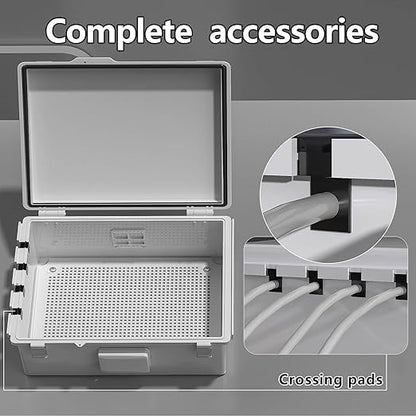 ABS Electrical Junction Box, Ventilated Design, Cable Grommets, IP65 Waterproof