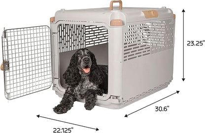SportPet Designs Collapsible Pet Kennel, 30" Medium (Tan)